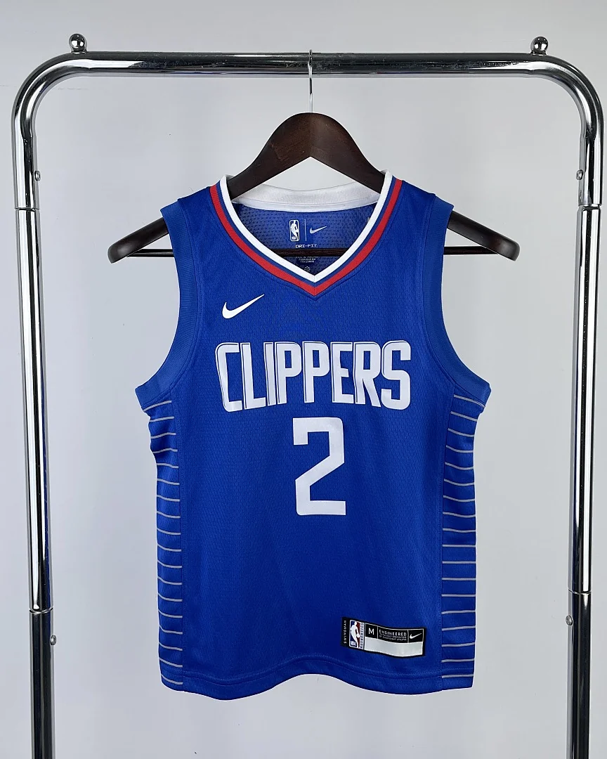 Camisola NBA Los Angeles Clippers Kawhi Leonard #2 Azul Criança