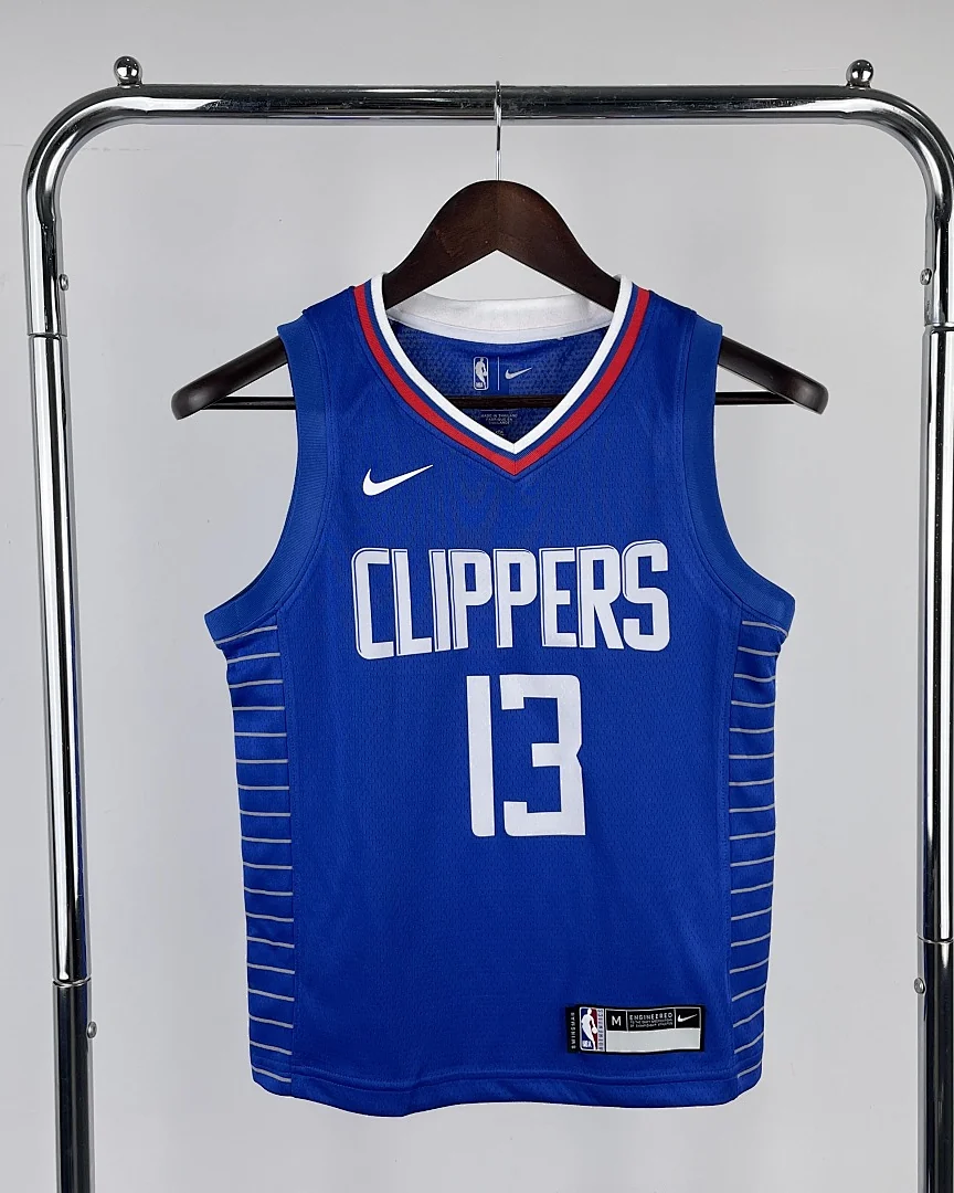 Camisola NBA Los Angeles Clippers Paul George #13 Azul Criança