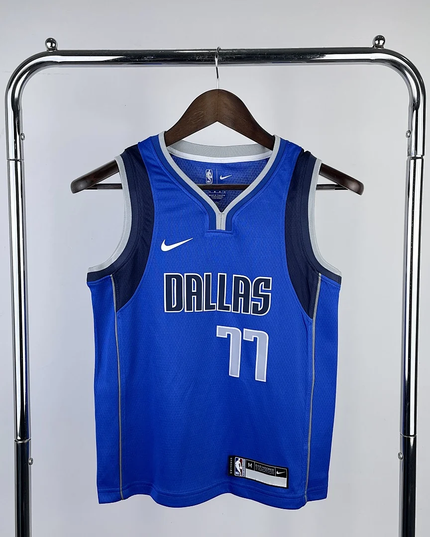 Camisola NBA Dallas Mavericks Luka Doncic #77 Azul Criança