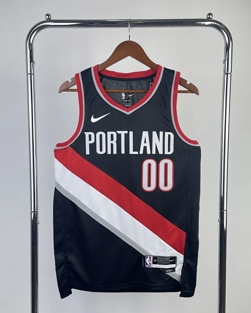 Camisola NBA Portland Trail Blazers Scoot Henderson #00 Preta 2023