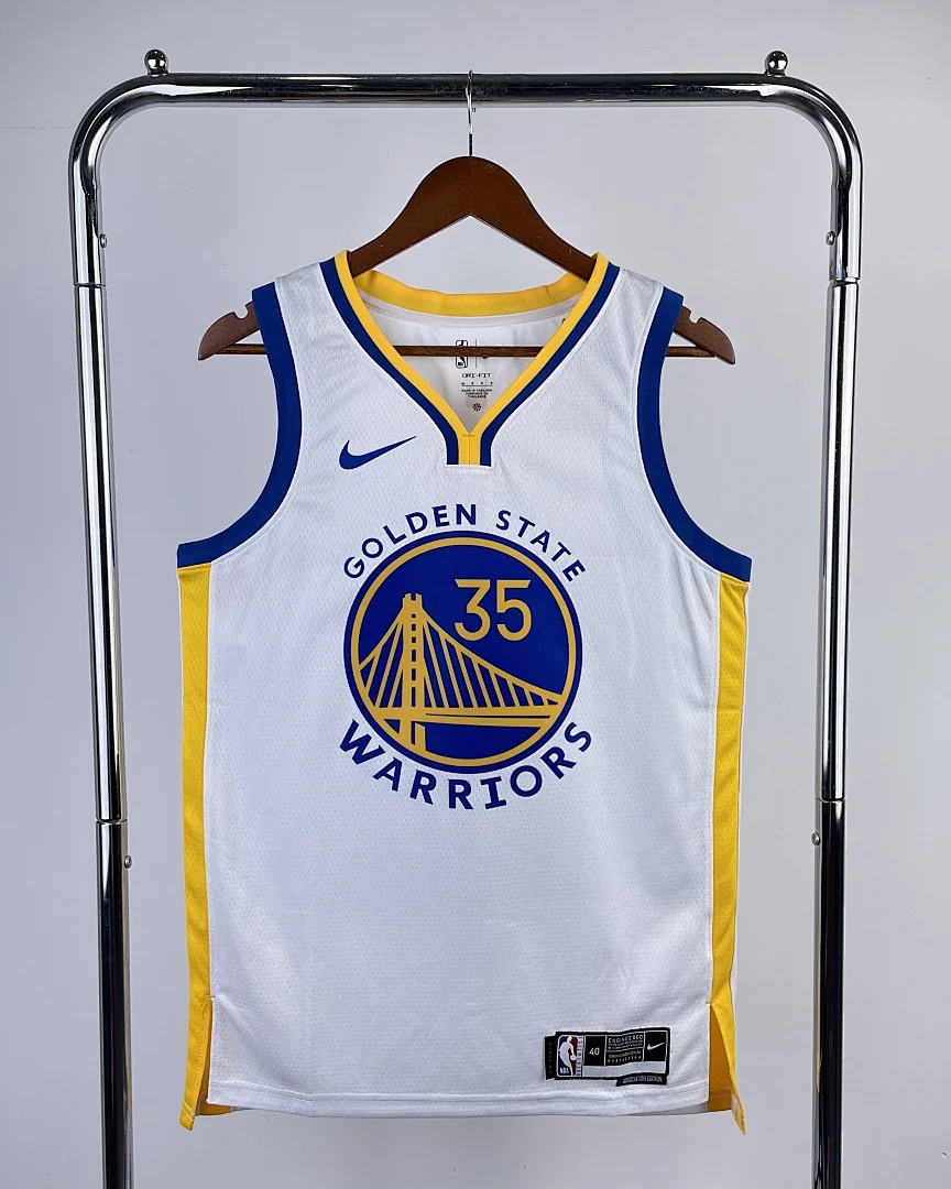 Camisola NBA Golden State Warriors Kevin Durant #35 Branca 2023