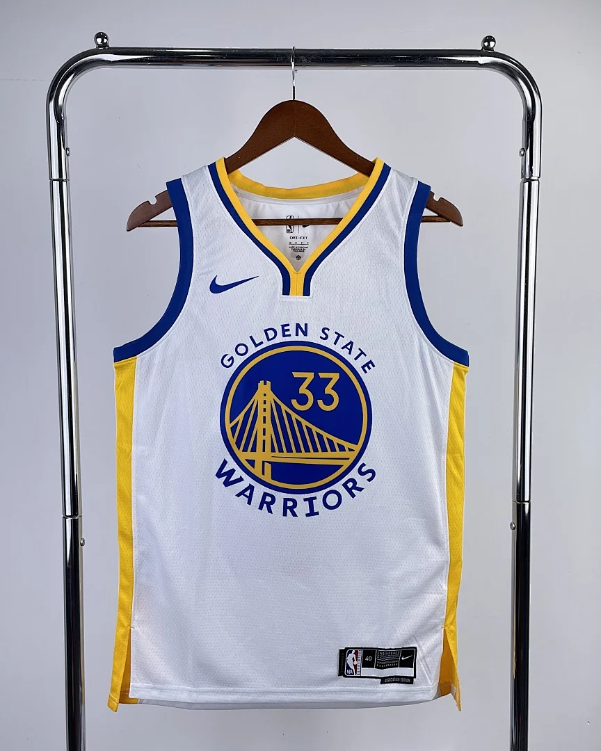 Camisola NBA Golden State Warriors James Wiseman #33 Branca 2023