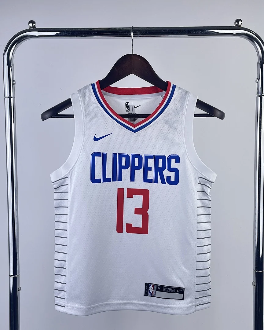 Camisola NBA Los Angeles Clippers Paul George #13 Branca Criança