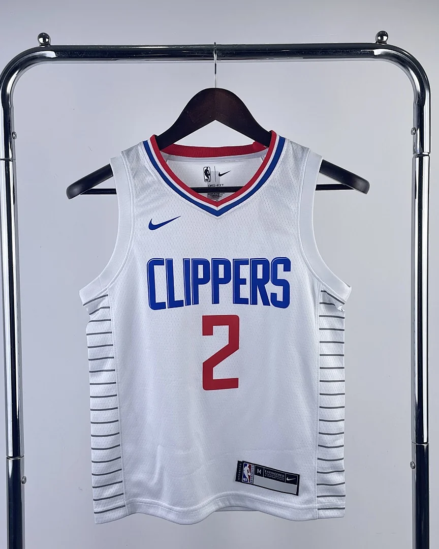 Camisola NBA Los Angeles Clippers Kawhi Leonard #2 Branca Criança