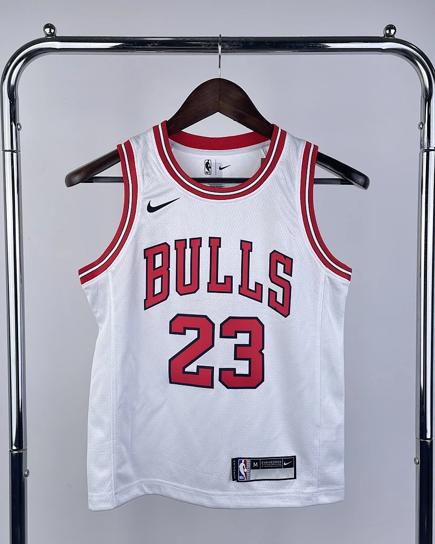 Camisola NBA Chicago Bulls Michael Jordan #23 Branca Criança