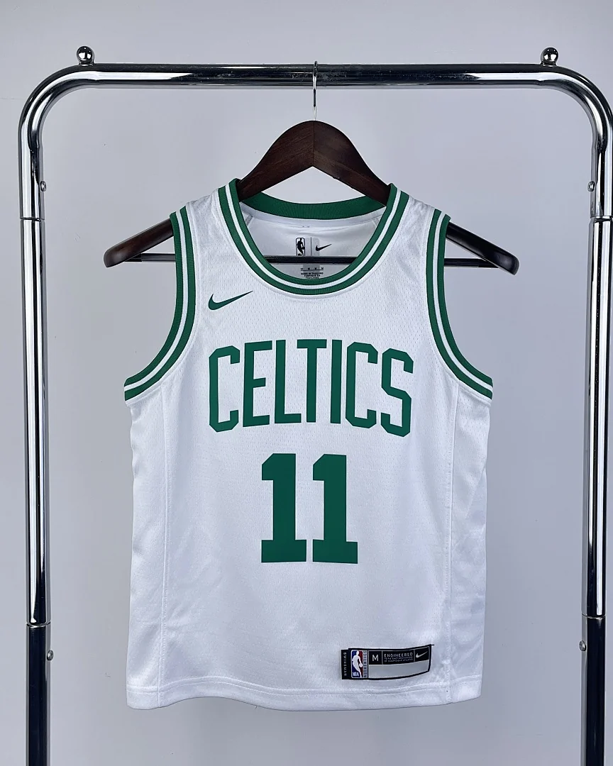 Camisola NBA Boston Celtics Kyrie Irving #11 Branca Criança