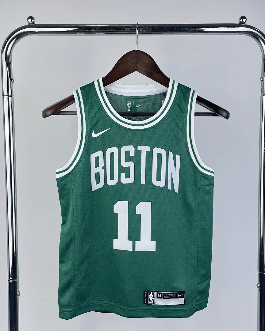 Camisola NBA Boston Celtics Kyrie Irving #11 Verde Criança