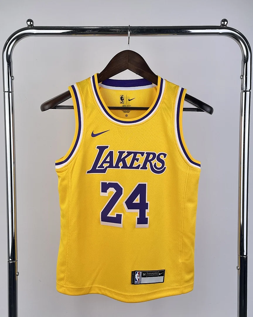 Camisola NBA Los Angeles Lakers Kobe Bryant #24 Amarela Criança