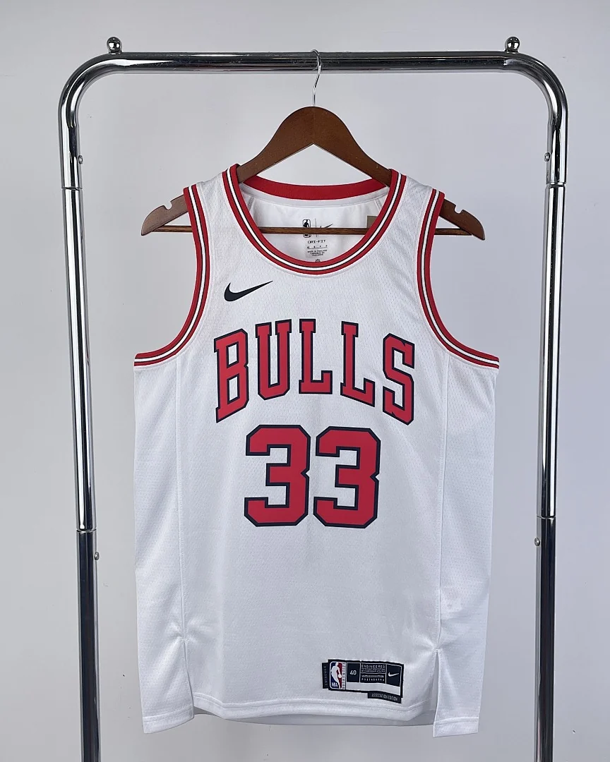 Camisola NBA Chicago Bulls Scottie Pippen #33 Branca 2023