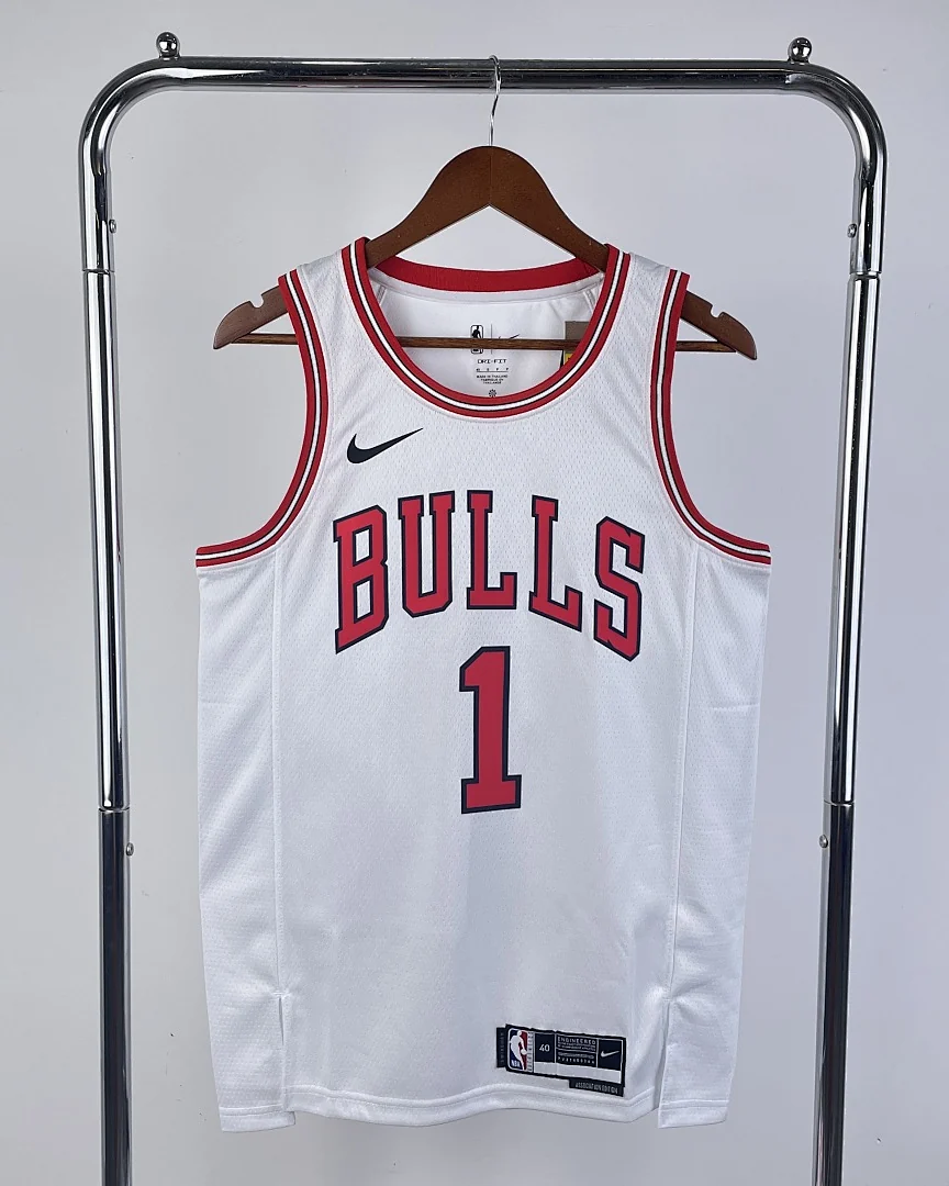 Camisola NBA Chicago Bulls Derrick Rose #1 Branca 2023