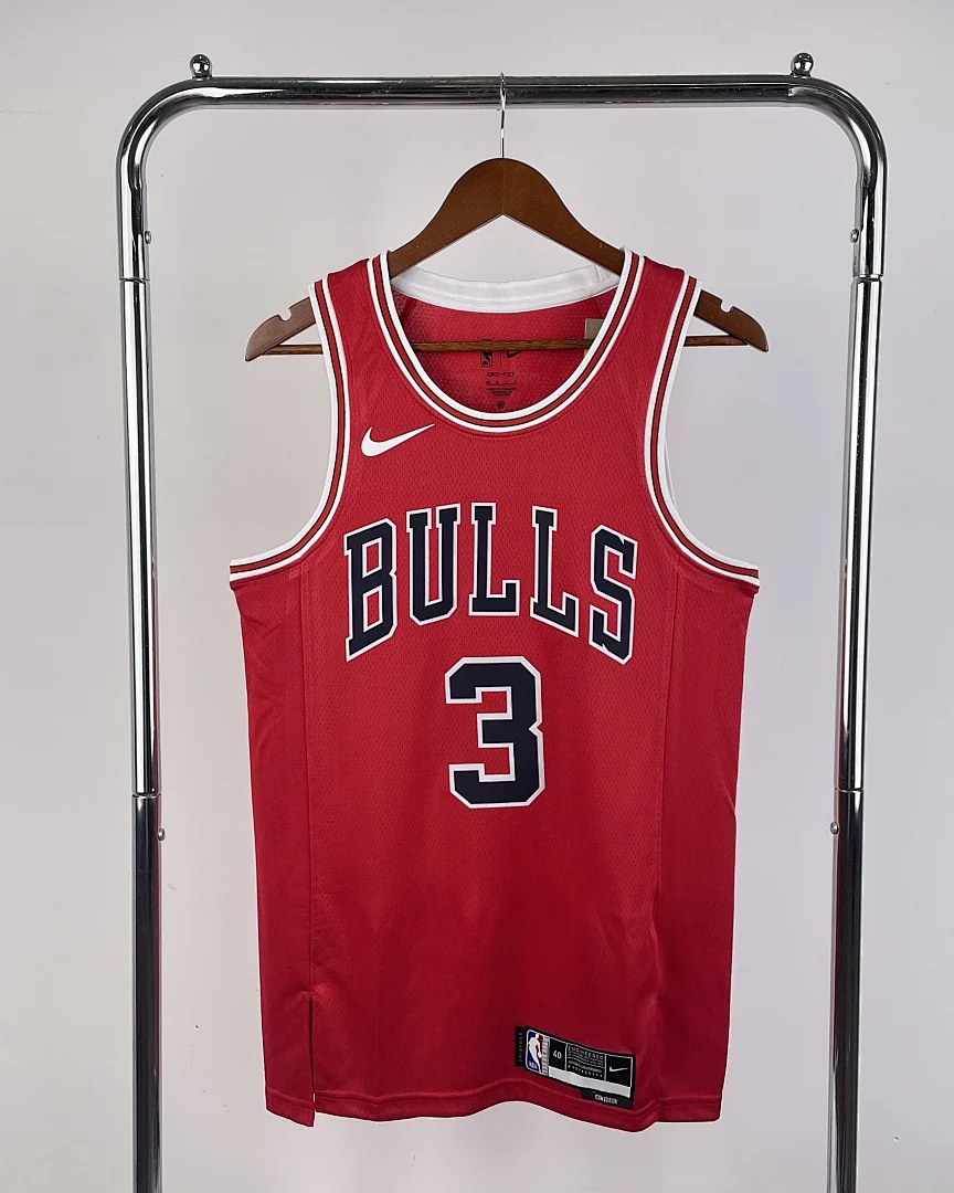 Camisola NBA Chicago Bulls Dwyane Wade #3 Vermelha 2023