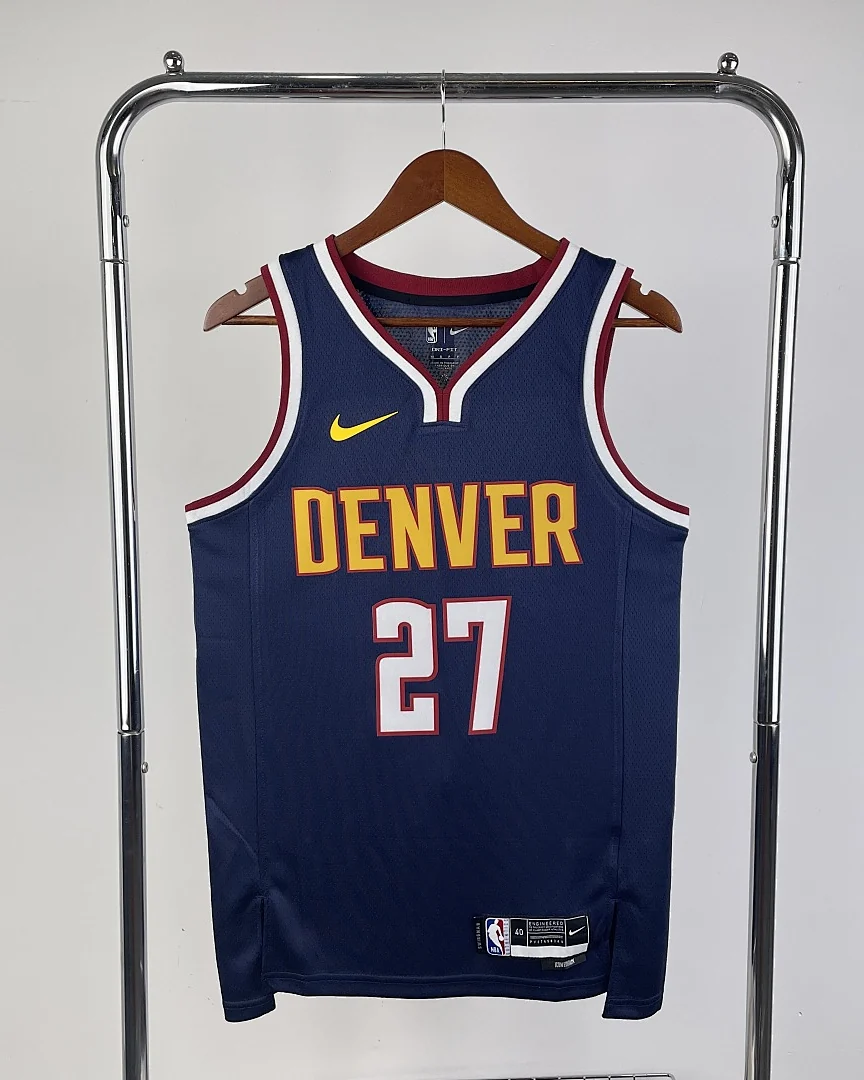 Camisola NBA Denver Nuggets Jamal Murray #27 Azul-Marinho 2023