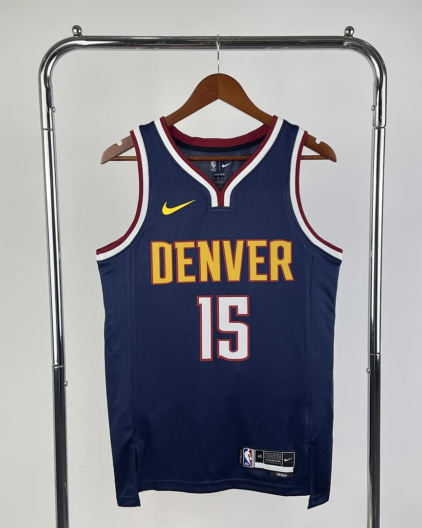 Camisola NBA Denver Nuggets Nikola Jokic #15 Azul-Marinho 2023