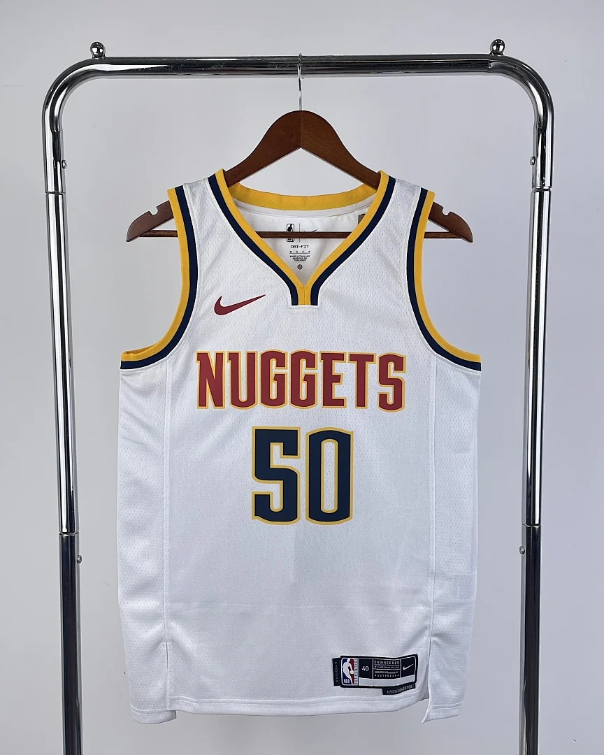 Camisola NBA Denver Nuggets Aaron Gordon #50 Branca 2023