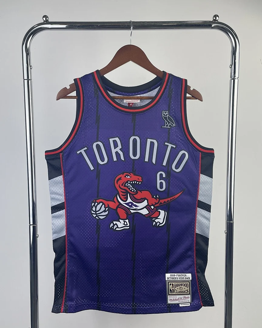 Camisola NBA Toronto Raptors #6 Retro Mitchell & Ness Roxa