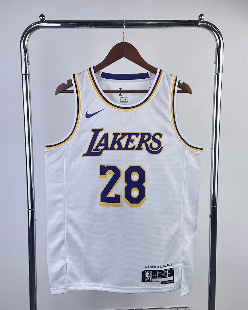 Camisola NBA Los Angeles Lakers Rui Hachimura #28 Branca 2023