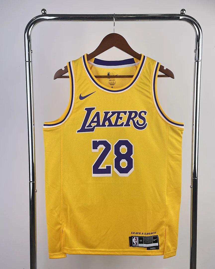 Camisola NBA Los Angeles Lakers Rui Hachimura #28 Amarela 2023