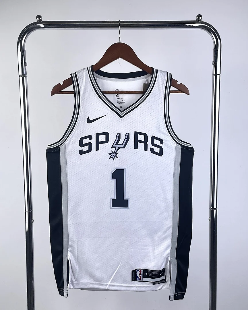 Camisola NBA San Antonio Spurs Victor Wembanyama #1 Branca