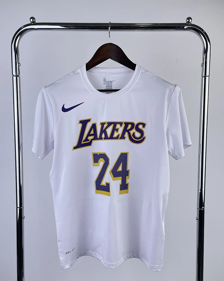 Camisola de Treino NBA Los Angeles Lakers Kobe Bryant #24 Branca