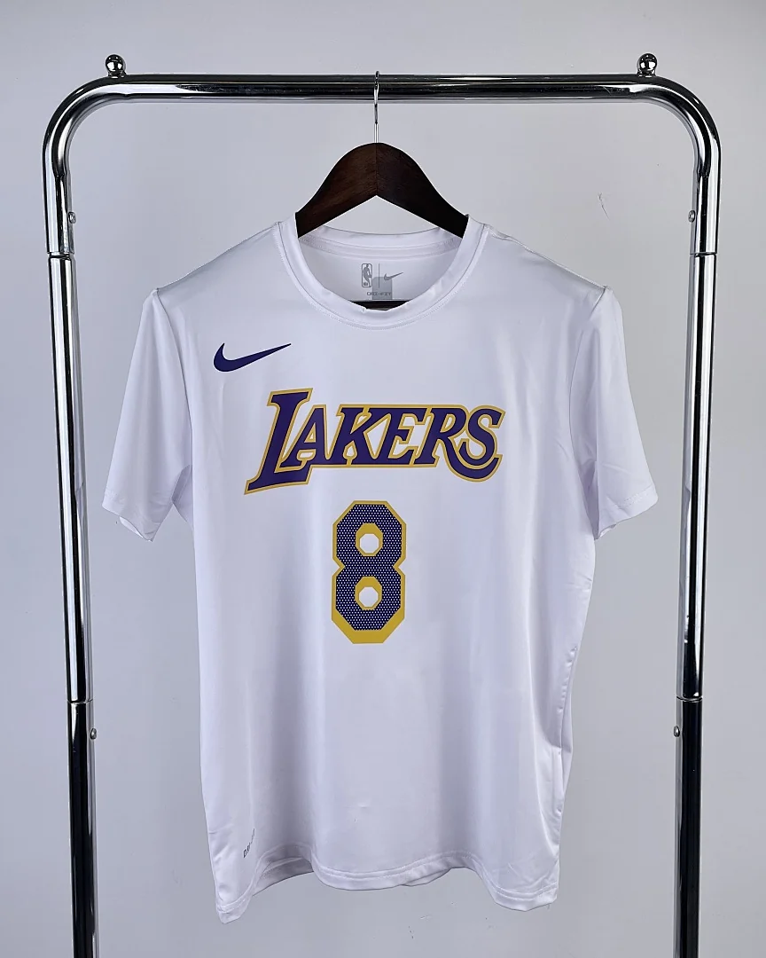 Camisola de Treino NBA Los Angeles Lakers Kobe Bryant #8 Branca
