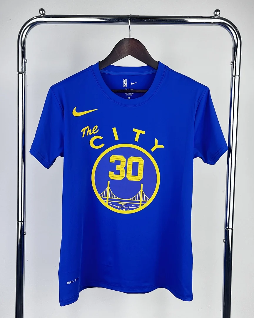Camisola de Treino NBA Golden State Warriors Stephen Curry #30 Edição Especial Azul