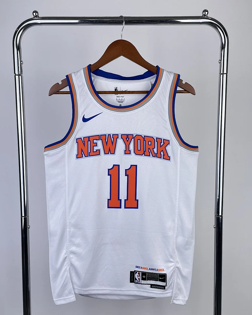 Camisola NBA New York Knicks Jalen Brunson #11 Branca 2023