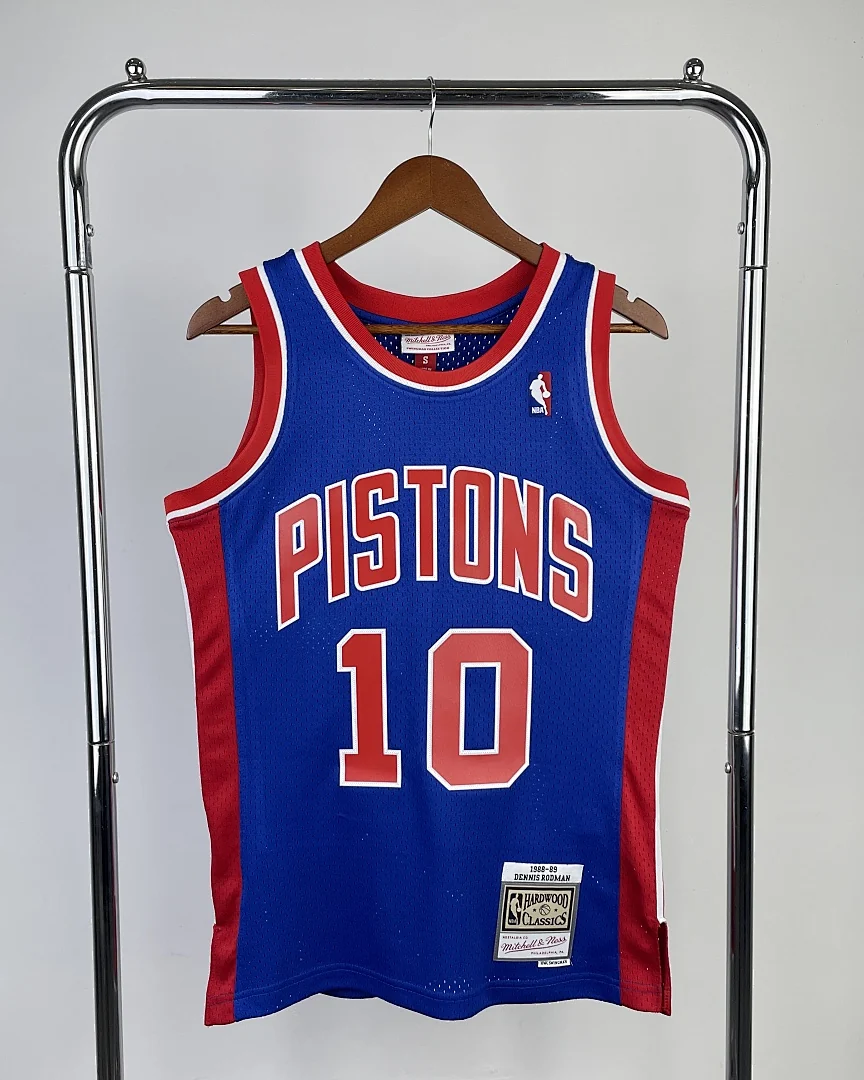 Camisola NBA Detroit Pistons Dennis Rodman #10 Retro Mitchell & Ness 1988/89