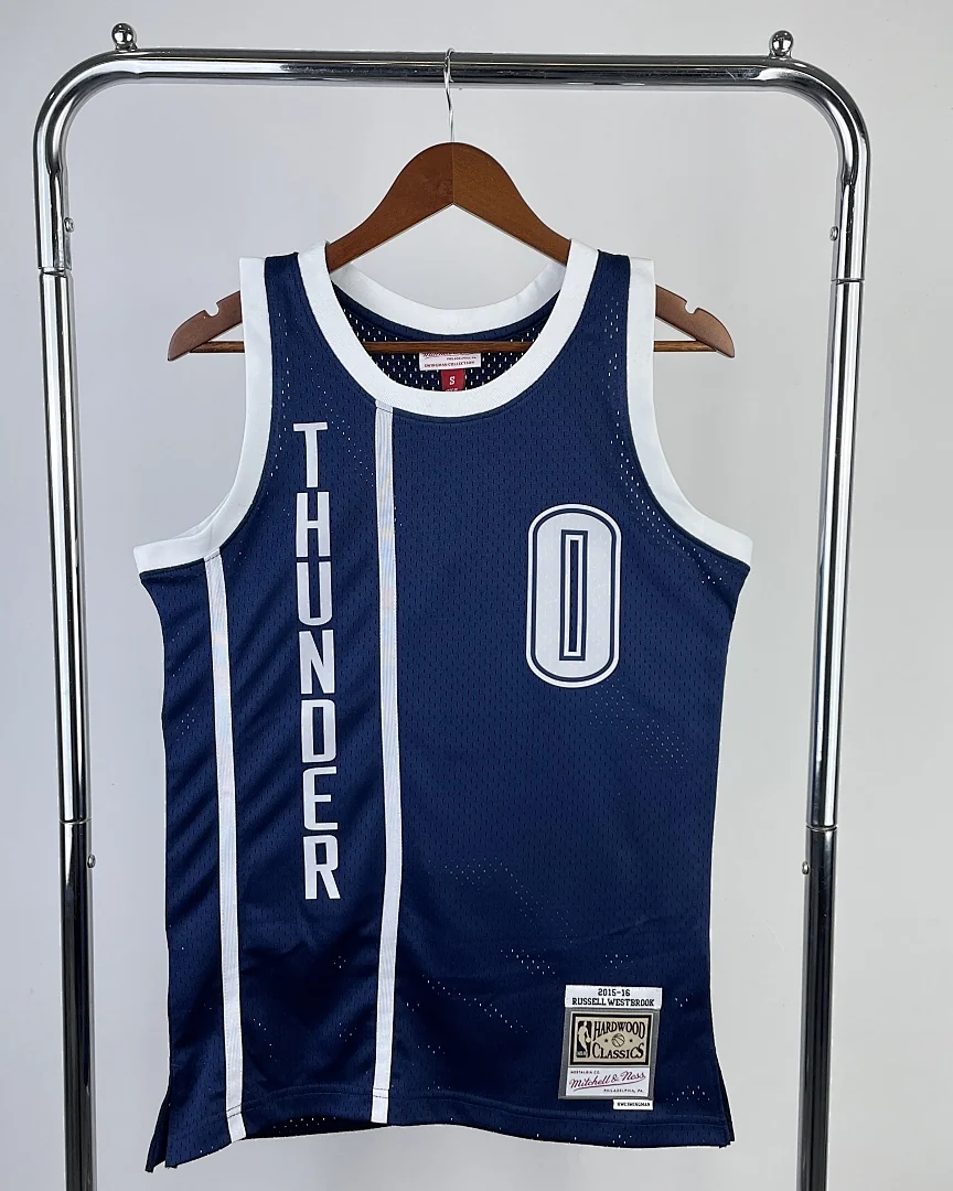 Camisola NBA Oklahoma City Thunder Russell Westbrook #0 Retro Mitchell & Ness 15/16