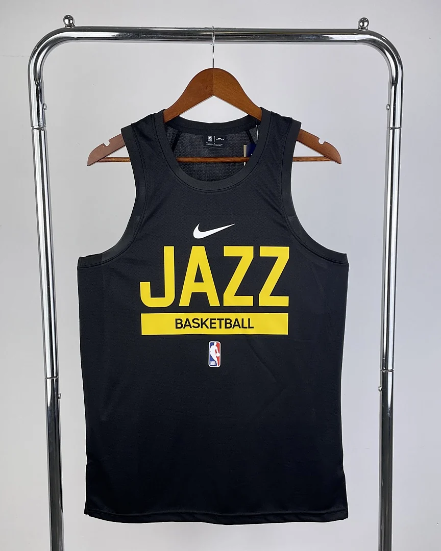 Camisola de Treino sem Mangas NBA Utah Jazz Preta 2023