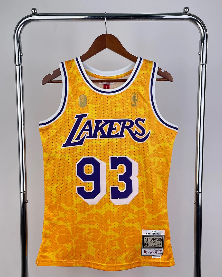 Camisola NBA Los Angeles Lakers #93 Retro Mitchell & Ness Amarela