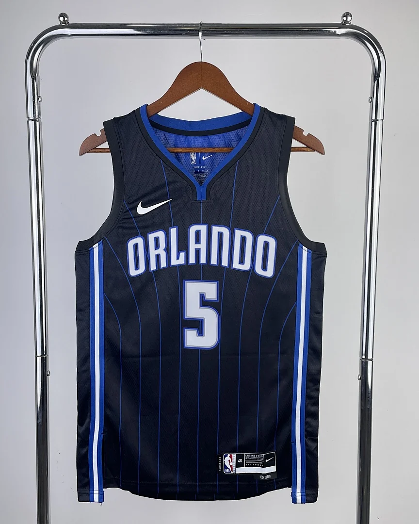 Camisola NBA Orlando Magic Paolo Banchero #5 Preta 2023