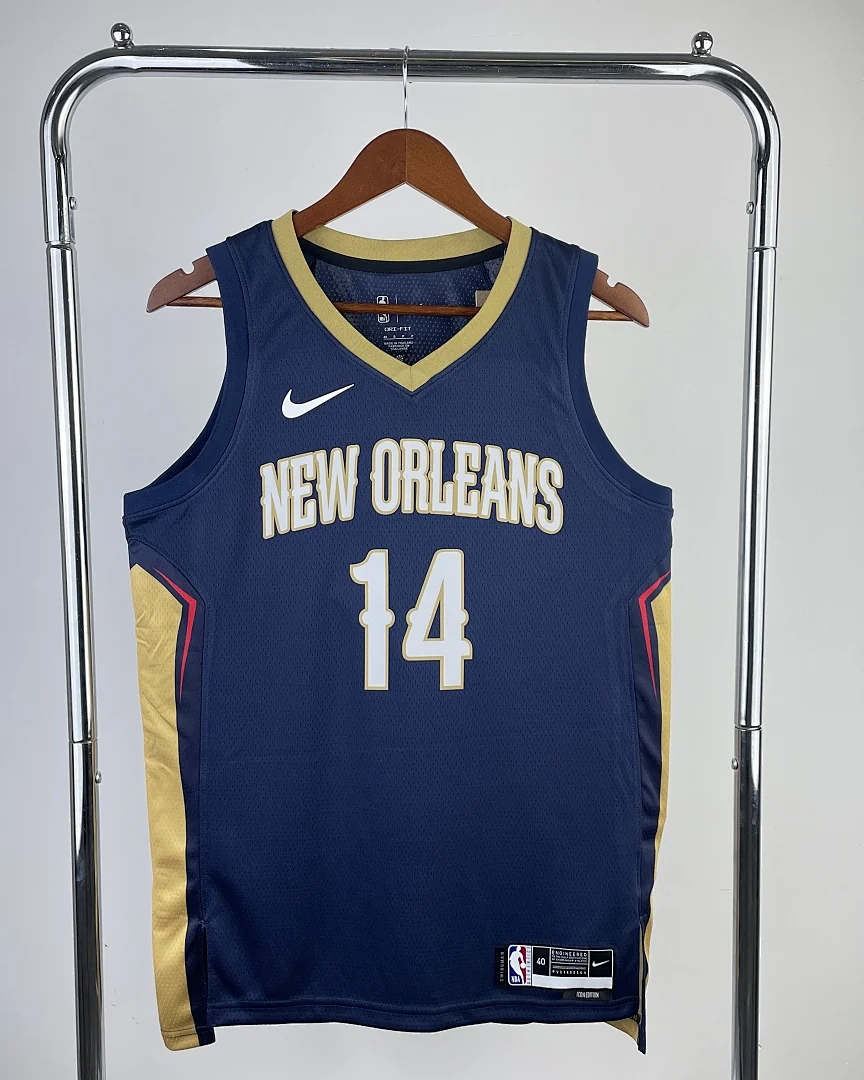 Camisola NBA New Orleans Pelicans Brandon Ingram #14 Azul-Marinho 2023