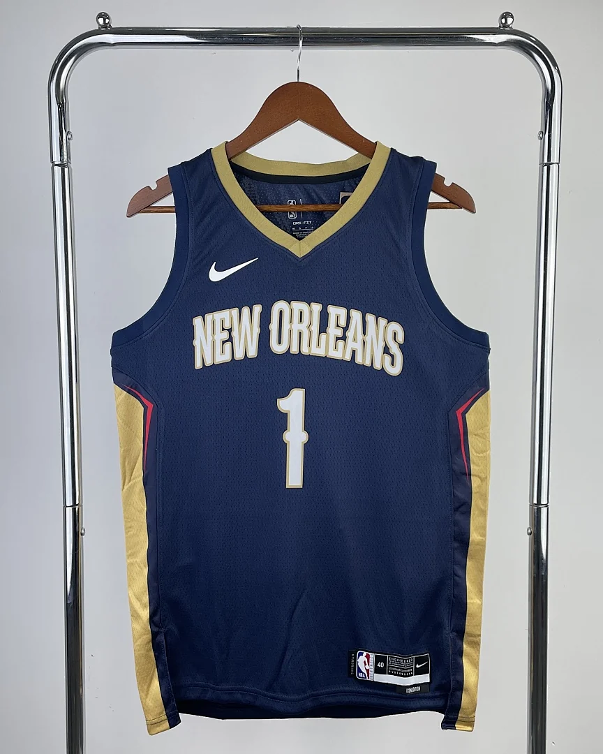 Camisola NBA New Orleans Pelicans Zion Williamson #1 Azul-Marinho 2023
