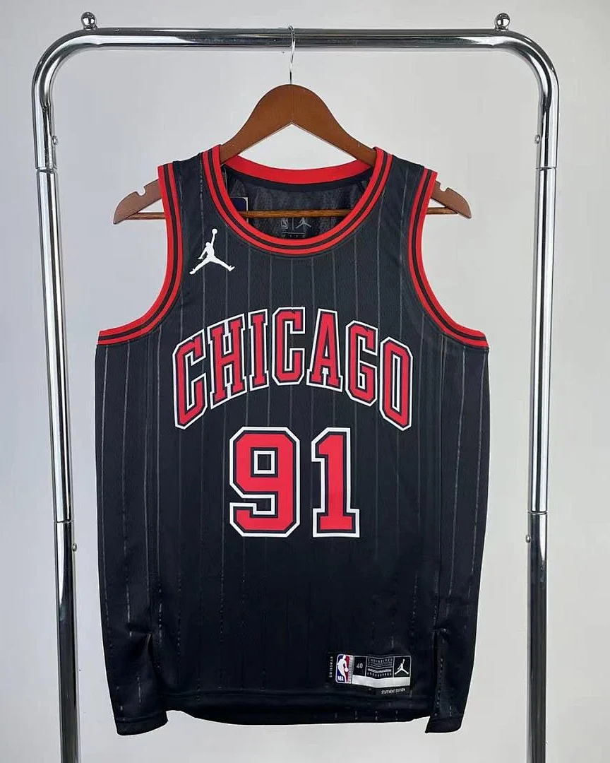 Camisola NBA Chicago Bulls Dennis Rodman #91 Jordan 2023