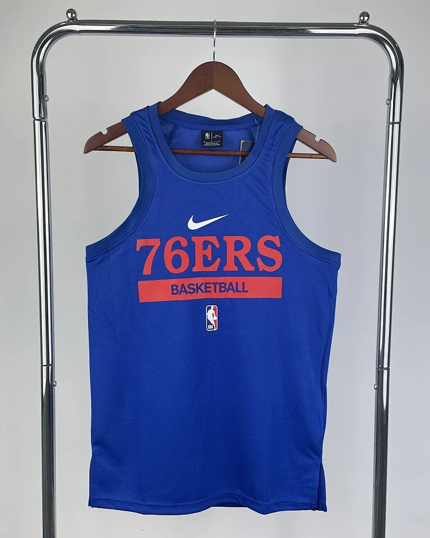 Camisola de Treino sem Mangas NBA Philadelphia 76ers Azul 2023