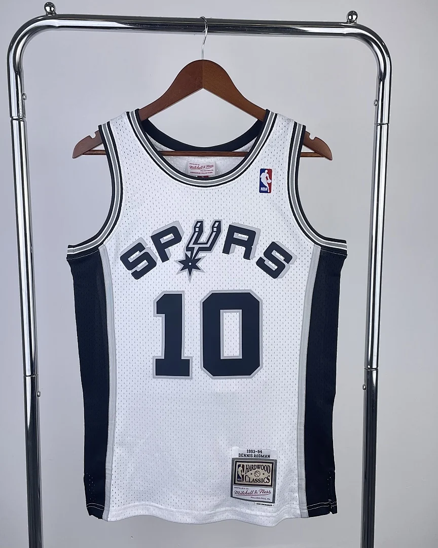 Camisola NBA San Antonio Spurs Dennis Rodman #10 Retro Mitchell & Ness 1993/94 Branca