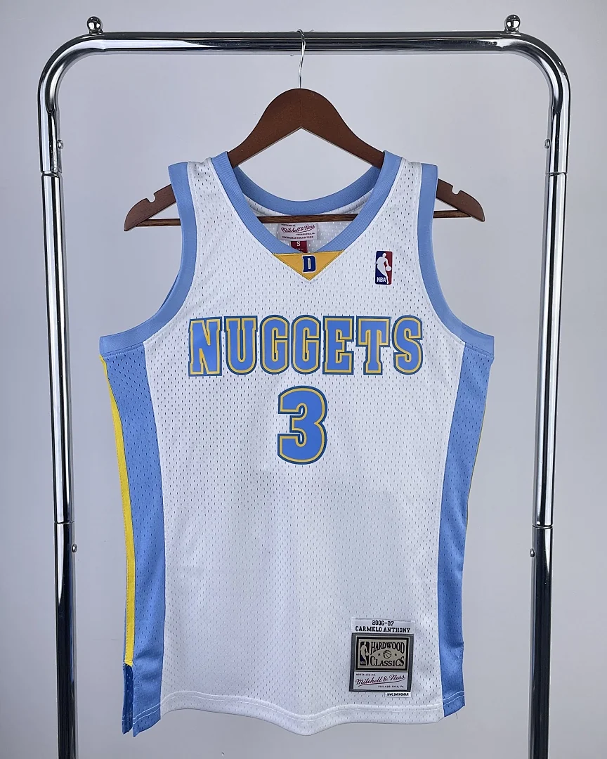Camisola NBA Denver Nuggets Allen Iverson #3 Retro Mitchell & Ness 06/07 Branca