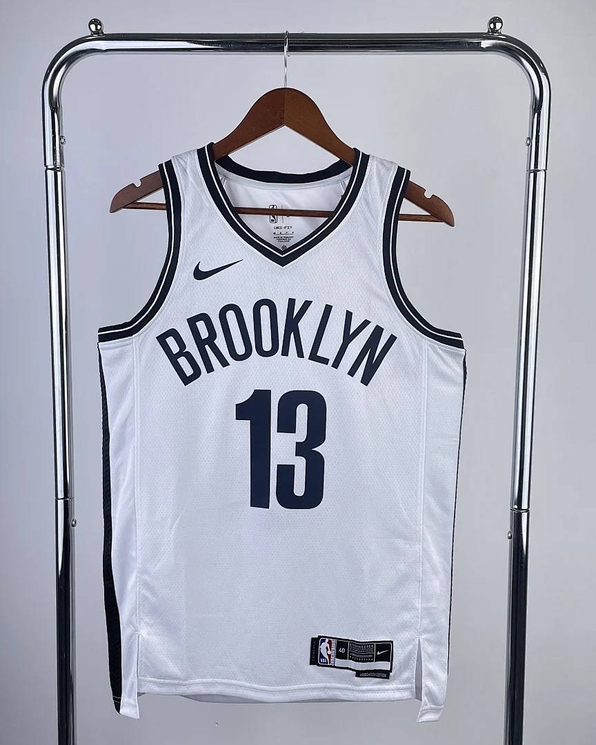 Camisola NBA Brooklyn Nets James Harden #13 Branca 2023