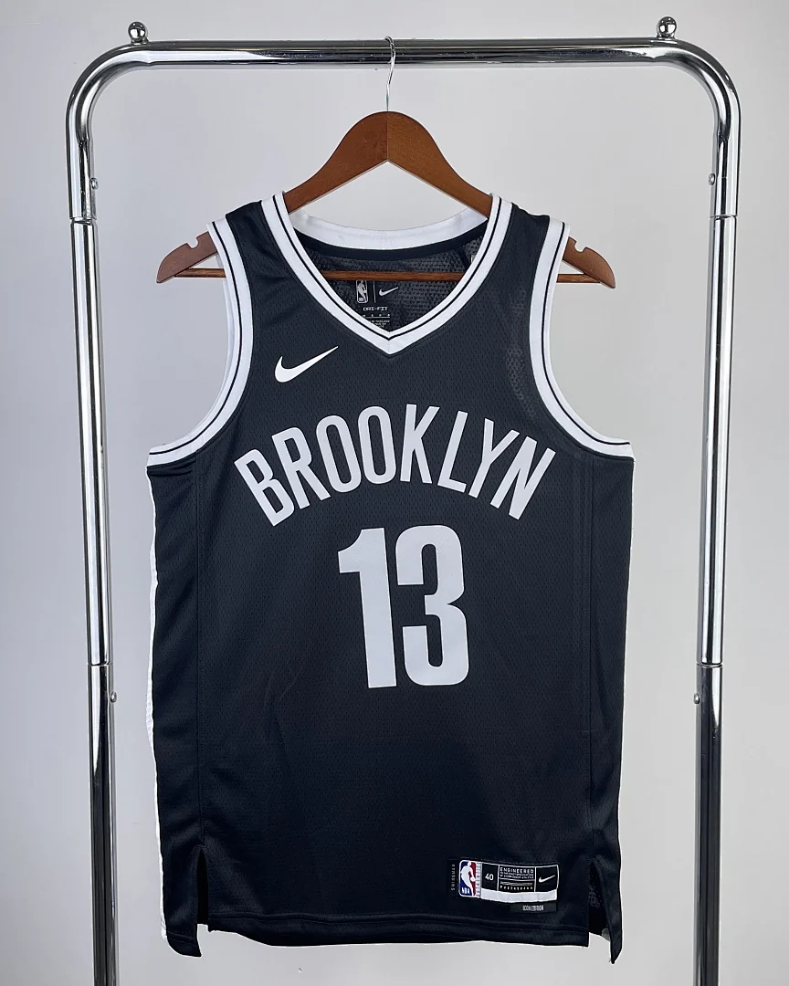 Camisola NBA Brooklyn Nets James Harden #13 Preta 2023