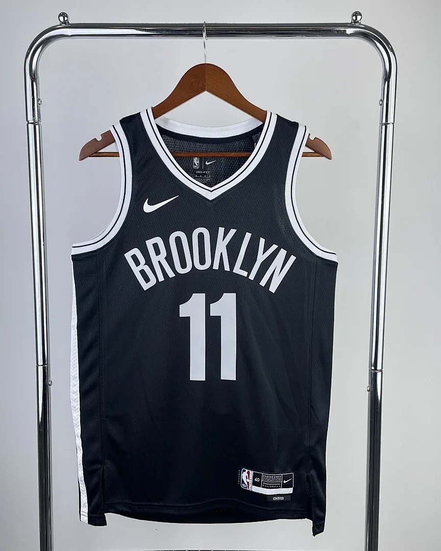 Camisola NBA Brooklyn Nets Kyrie Irving #11 Preta 2023
