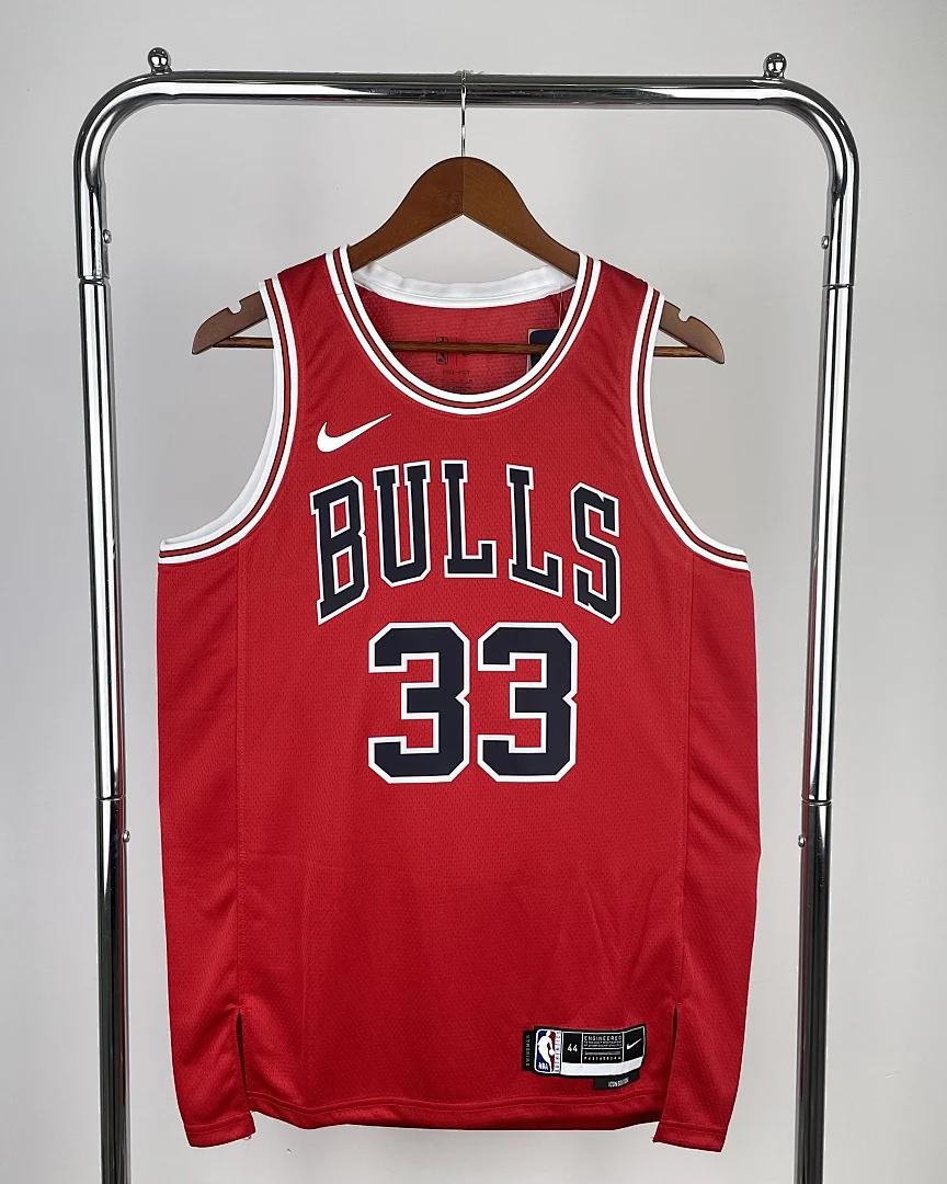 Camisola NBA Chicago Bulls Scottie Pippen #33 Vermelha 2023