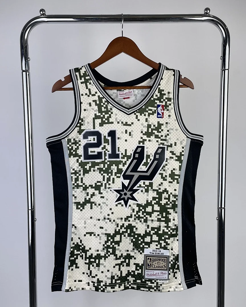Camisola NBA San Antonio Spurs Tim Duncan #21 Retro Mitchell & Ness 13/14