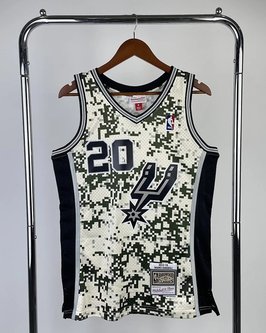 Camisola NBA San Antonio Spurs Manu Ginobili #20 Retro Mitchell & Ness 13/14
