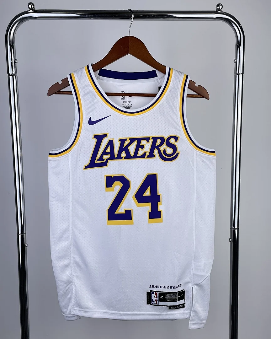 Camisola NBA Los Angeles Lakers Kobe Bryant #24 Branca 2023