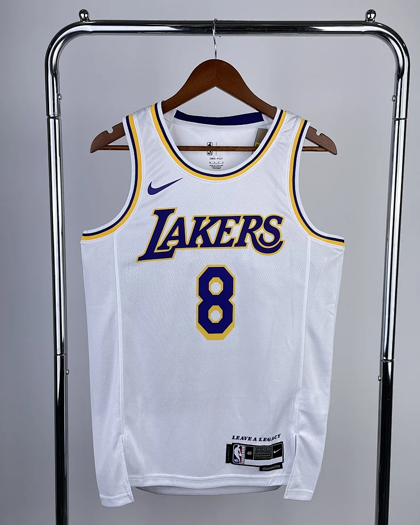 Camisola NBA Los Angeles Lakers Kobe Bryant #8 Branca 2023