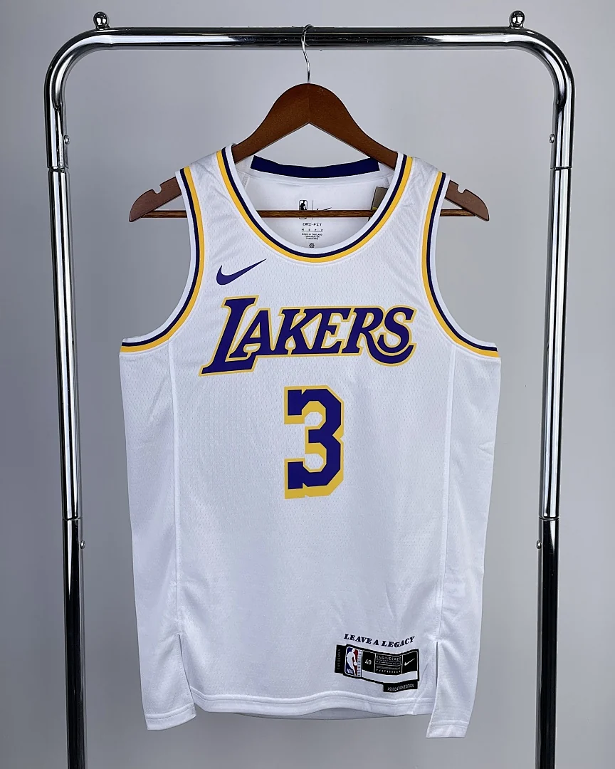 Camisola NBA Los Angeles Lakers Anthony Davis #3 Branca 2023