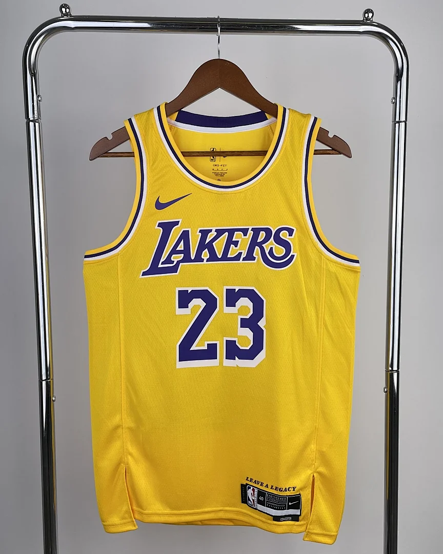 Camisola NBA Los Angeles Lakers LeBron James #23 Amarela 2023
