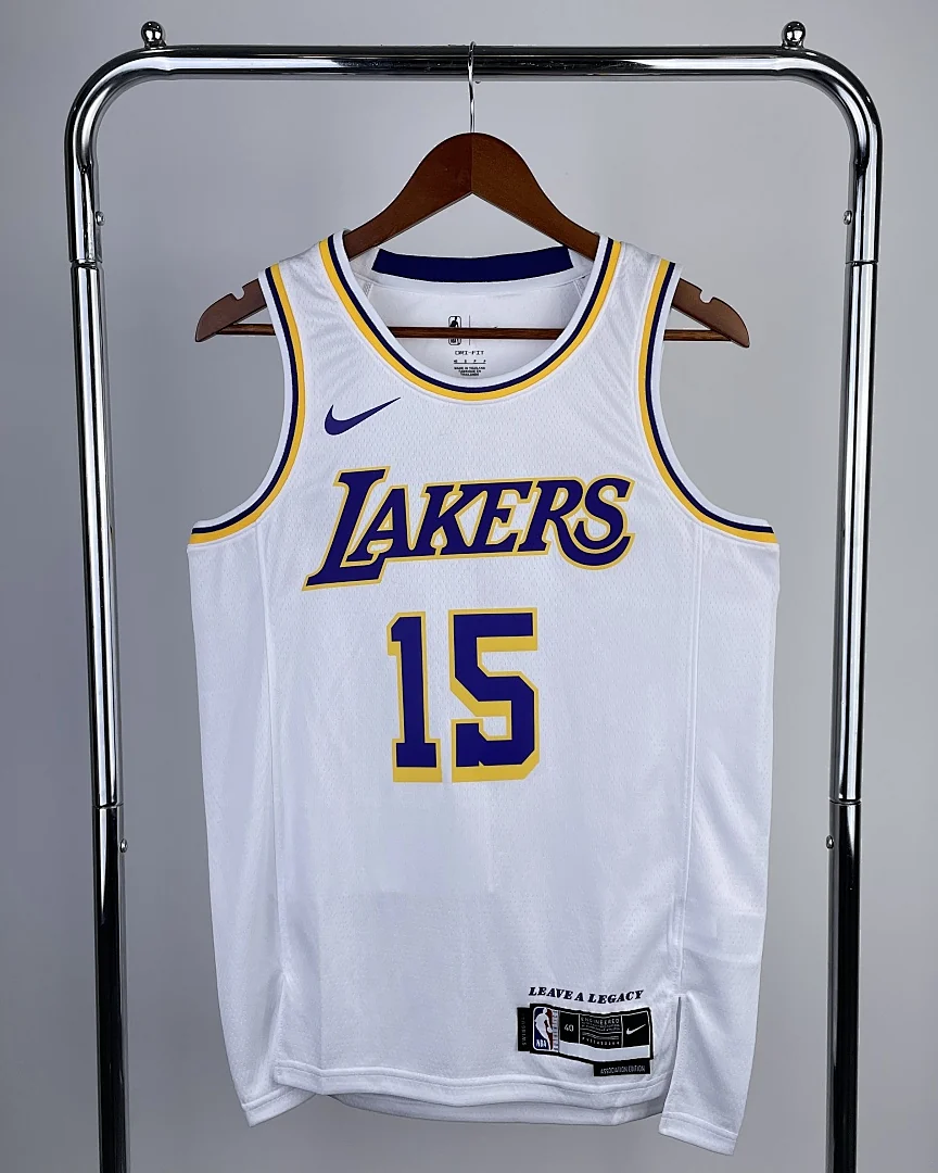 Camisola NBA Los Angeles Lakers Austin Reaves #15 Branca 2023
