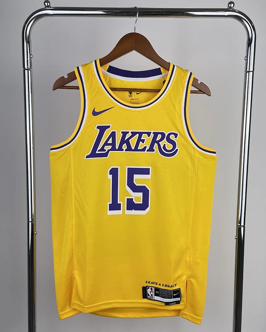 Camisola NBA Los Angeles Lakers Austin Reaves #15 Amarela 2023