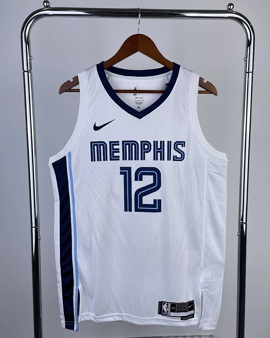 Camisola NBA Memphis Grizzlies Ja Morant #12 Branca 2023